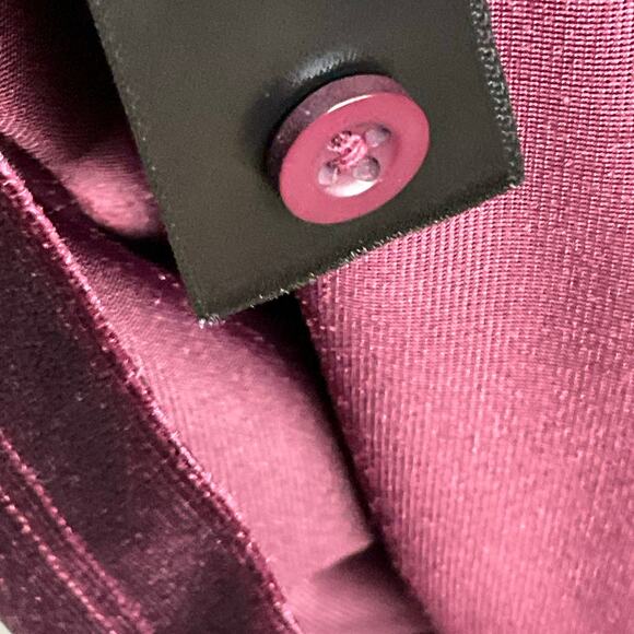 ASOS Velvet Pullover Top Shirt Long Sleeve Shirt Top Burgundy Wine sz Small - Picture 8 of 12